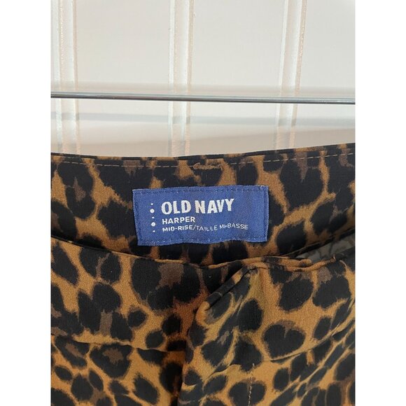 Old Navy Harper Mid-Rise Leopard Print Pants Size 8 Regular - Picture 9 of 13